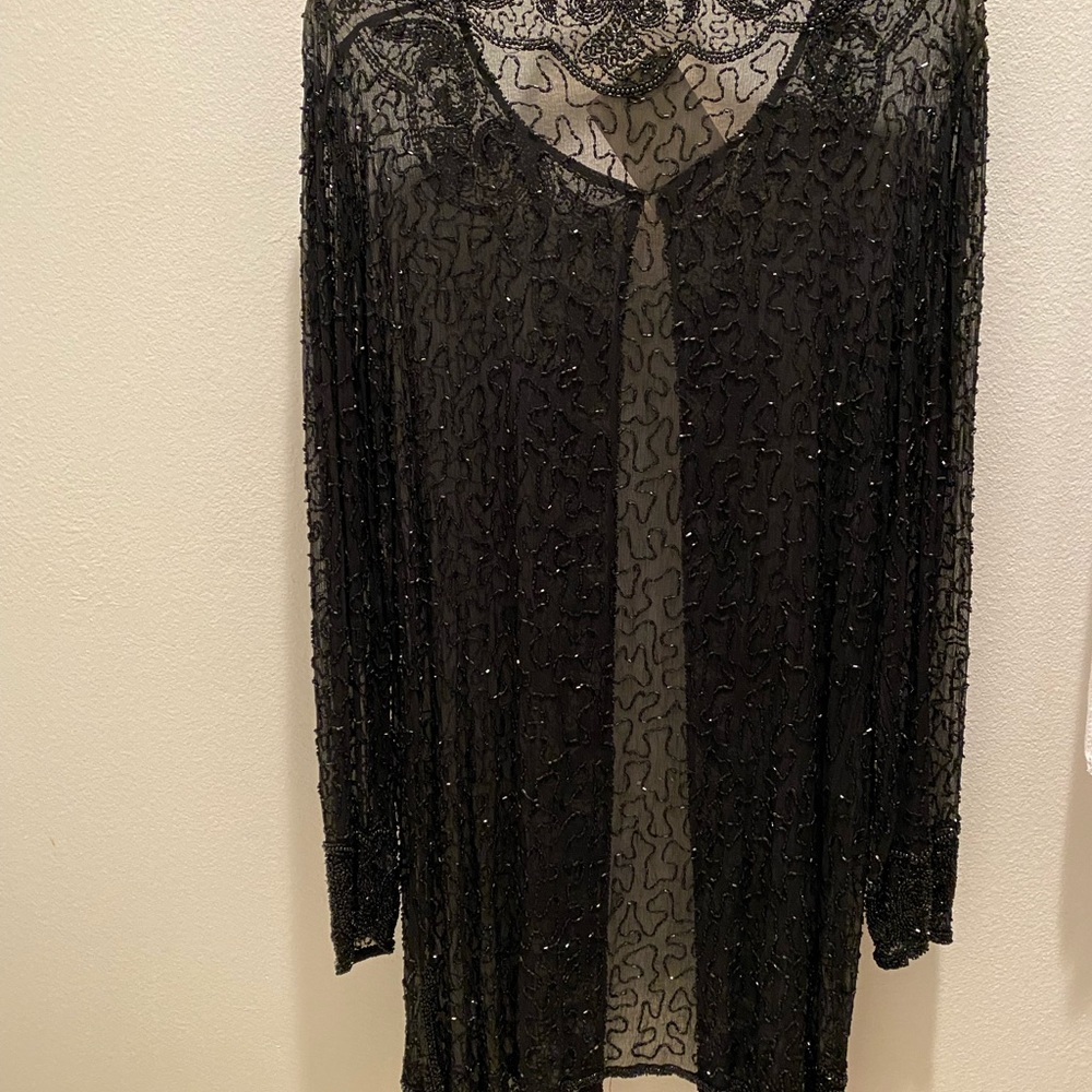 New With Tags Beaded and Sequined Evening Coat.